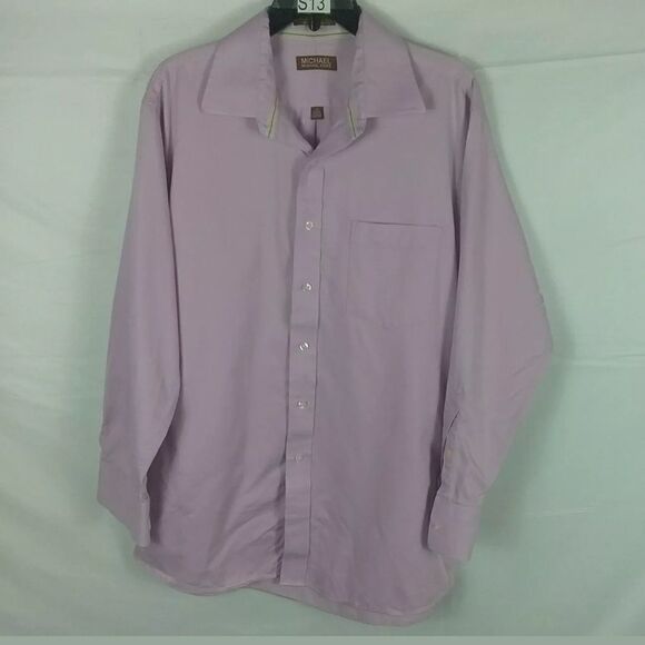MK MICHAEL KORS PINK BUTTON FRONT LONG SLEEVE SHIR - Picture 1 of 5
